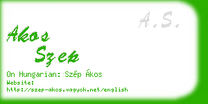 akos szep business card